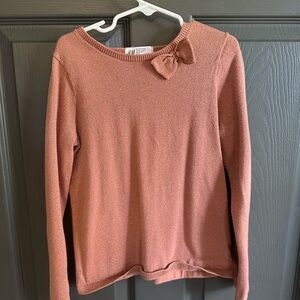 Sparkly Pink Sweater with Bow Detail. H&M 6/7
